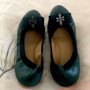 Tory Burch jade green ballet flats size 8